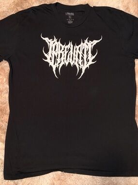 Black Official IPREVAIL Metal Logo Concert Short Sleeve Tee